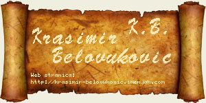 Krasimir Belovuković vizit kartica